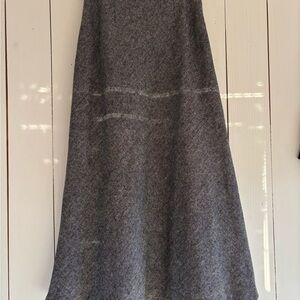 Elegant Gray Maxi Skirt